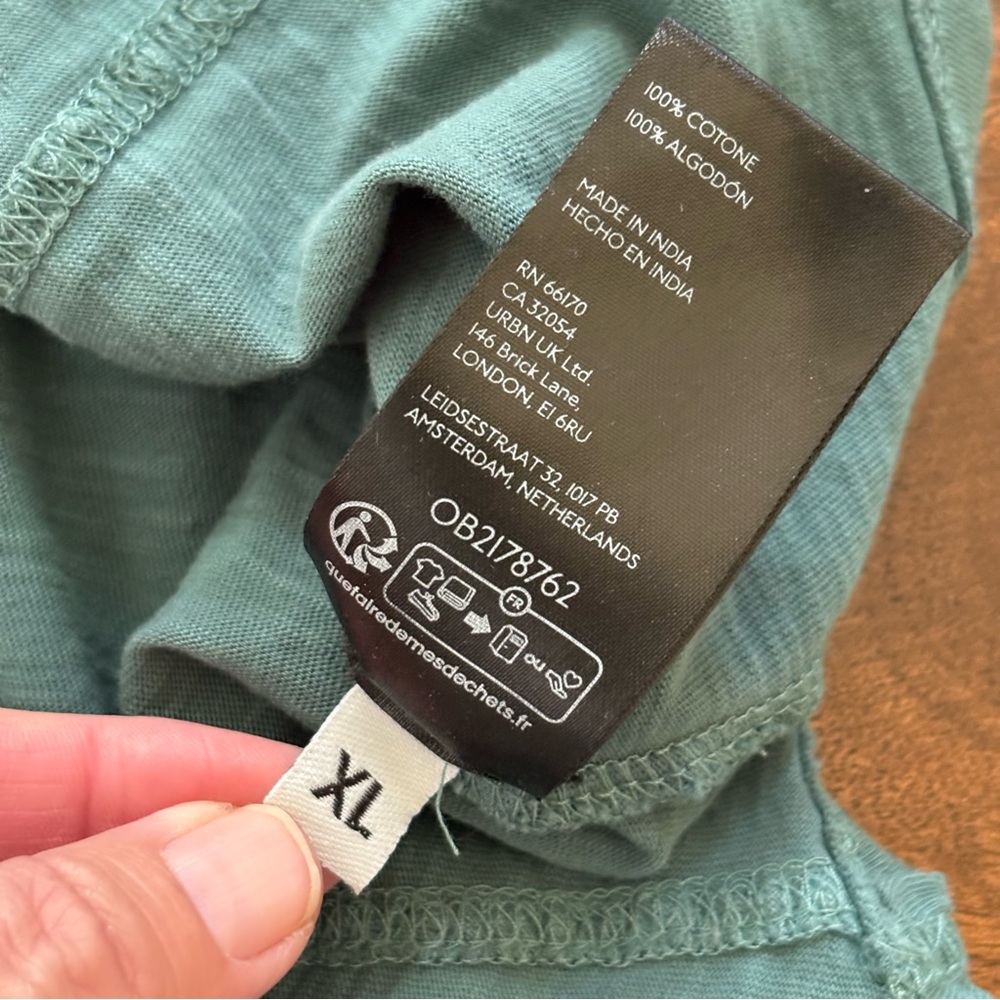 Pilcro by Anthropology Seamed LS Top Womens XL Dark Turquoise Cotton - Picture 8 of 11